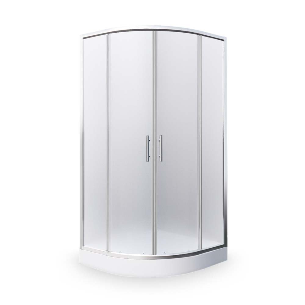 Dušo kabina ROTH Texas, 90 x 90 x 190cm, pusapvalė, žemas padėkl.12,5cm, stiklas 4mm, sifonas, kilmės šalis Čekija