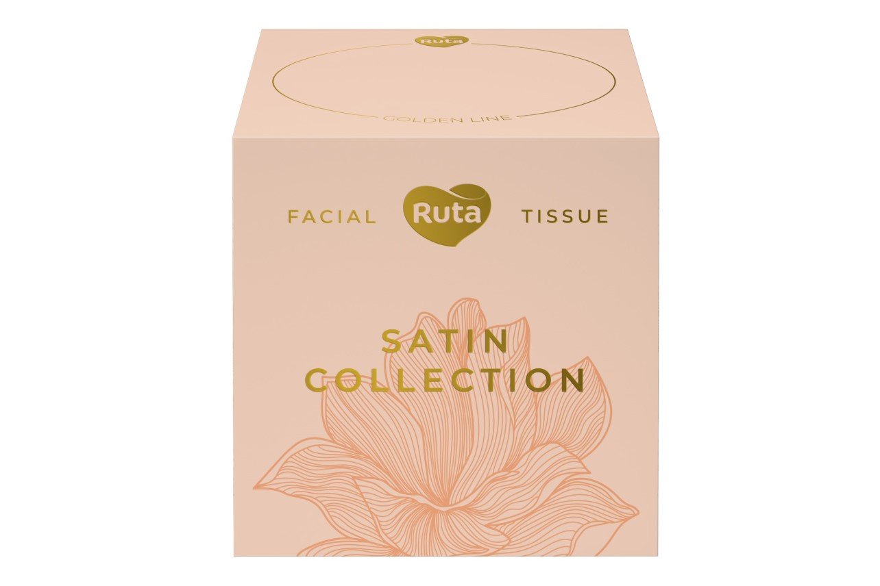 Kosmetinės servetėlės dėžutėje RUTA, 80 vnt., 2 sluoks., baltos sp.