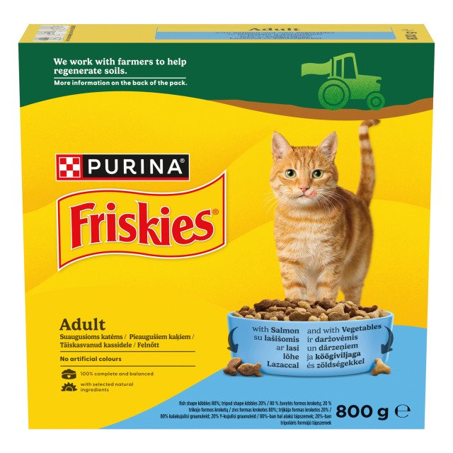 Sausas kačių ėdalas FRISKIES su jautiena ir daržovėmis, 800 g