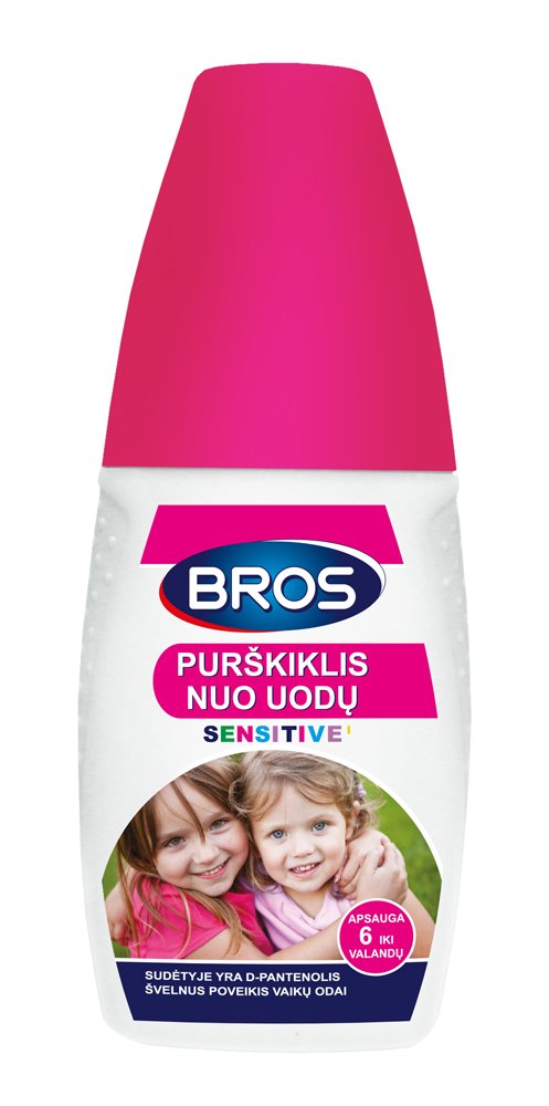 Purškiklis nuo uodų ir erkių BROS Sensitive, 50 ml.