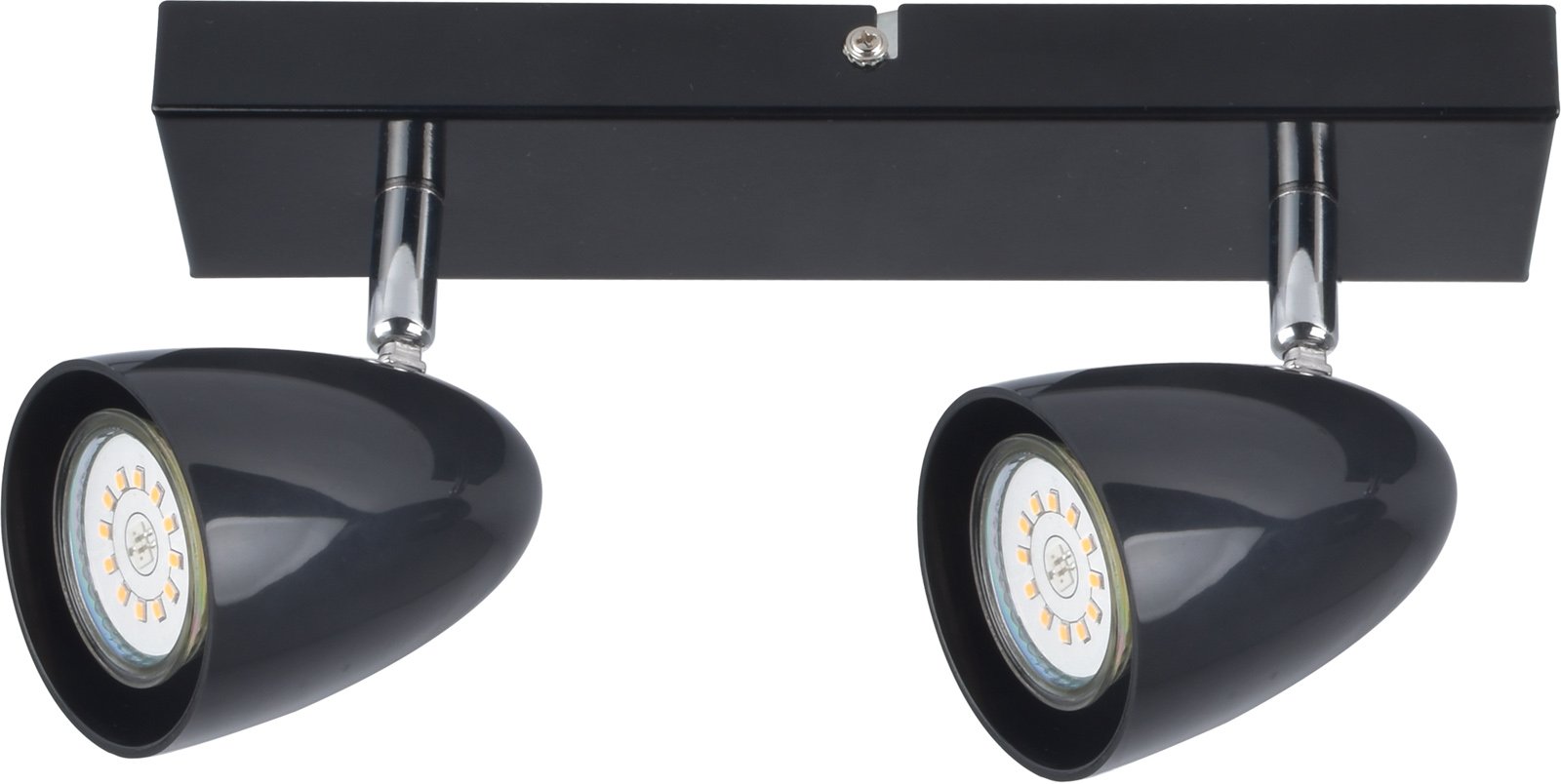 Kryptinis šviestuvas RABALUX Perico 73017, GU10 2X MAX 5W, skermuo 70 mm, IP20, 230V, 50Hz, juodos sp.