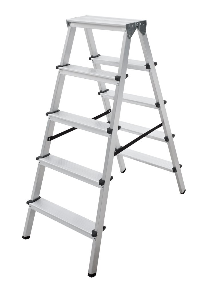Kopėčios HERVIN EQUIPMENT, aliuminės, dvipusės, 2x5 pakopų, 1100-1180 mm, AD0405A