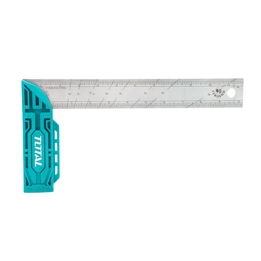 Kampinė liniuotė TOTAL, plotis 40 mm, storis 1,5 mm, ilgis 300 mm, TMT61126