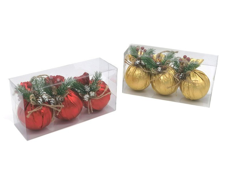 Eglutės žaisliukų rinkinys, 3 vnt., 2 spalvų., 8 x 12 cm