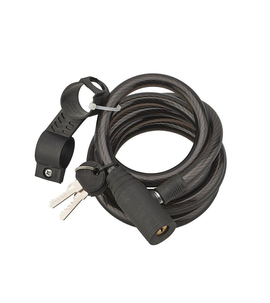 Dviračio spyna THIRARD Twisty, 2 raktai, d-12 mm, 1800 mm, 300336