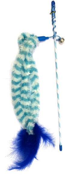 Žaislas katėms GIMCAT , lazdelė su plunksnomis ir varpeliu, 46 cm