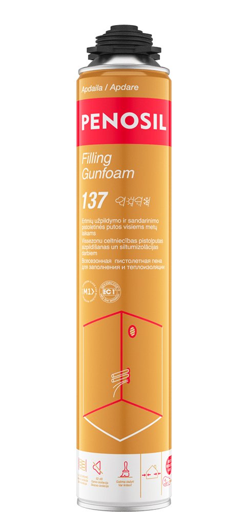 Sandarinimo putos PENOSIL Filling Gunfoam 137, pistoletinės, 650 ml