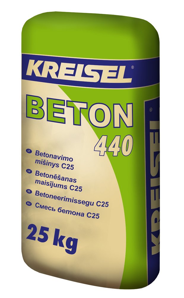 Sausas betonas KREISEL Beton 440, storis nuo 20 mm, 25 kg