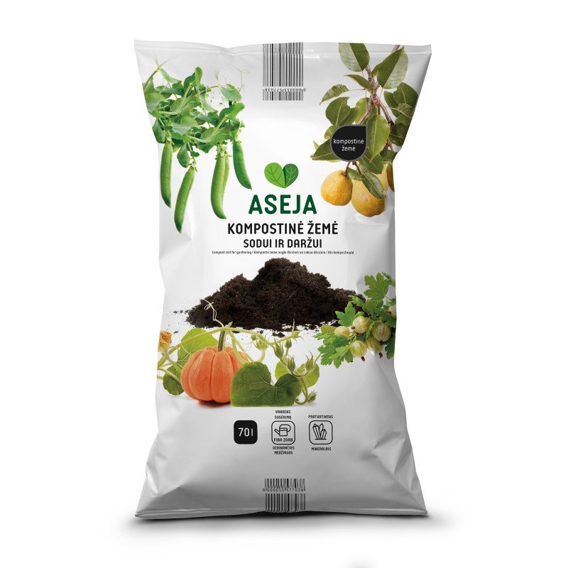 Kompostinė žemė sodui ir daržui ASEJA, 70 l
