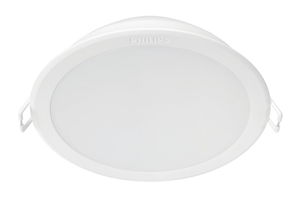 Montuojamas šviestuvas panelė PHILIPS Meson, įleidžiama, LED 12,5 W, 4000 K, 1300 lm, apvali, baltos sp., 140 mm skersmens