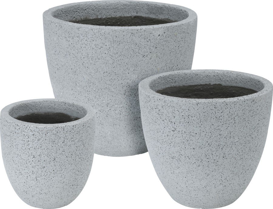 Lauko vazonas, cementinis, pilkos sp., 22 x 22 x 21 cm.