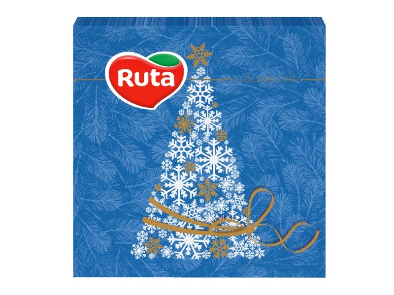 Kalėdinės servetėlės RUTA Snieguota Eglutė, 33 x 33 cm, 20 vnt., 2 sluoks.
