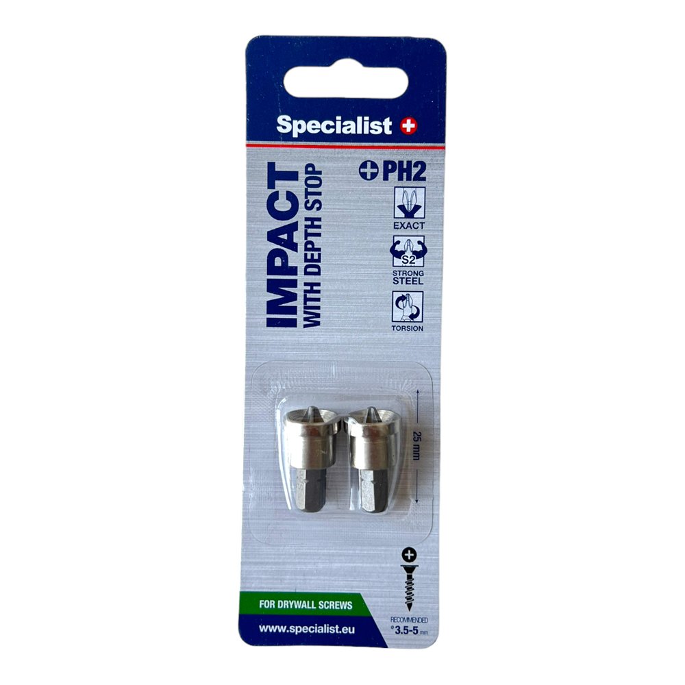 Antgalis SPECIALIST+, 25 mm., su gylio ribotuvu, 2 vnt.