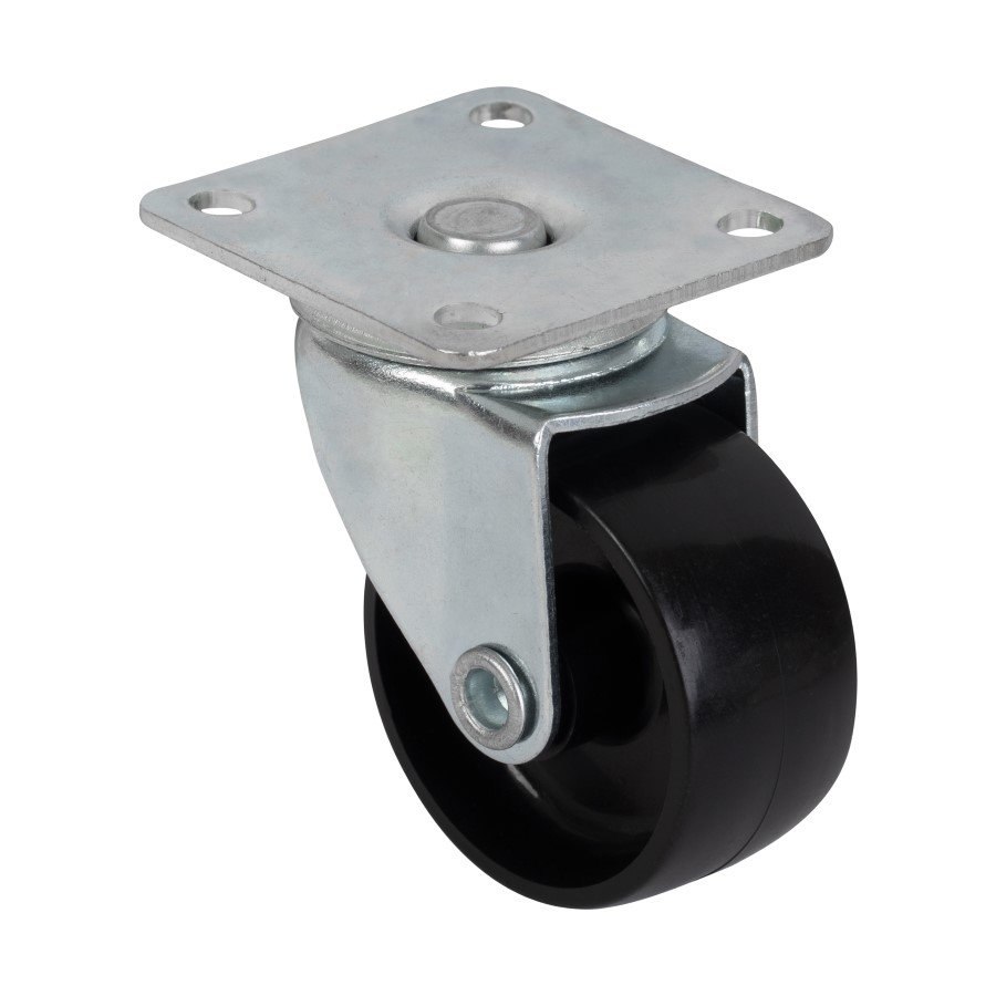 Pasukamas ratukas WALTECO, d-40 mm, su plokštele, apkrova 30 kg