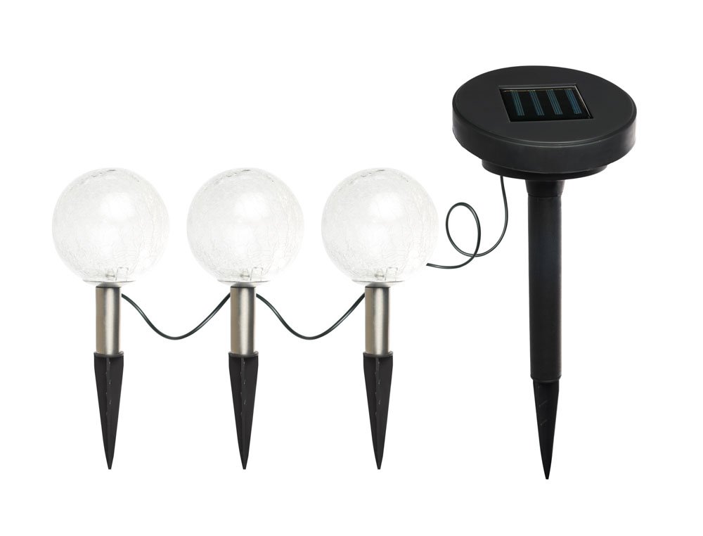 Girlianda su saulės elementais SUNLUX SL214, 3 m, 3 LED lemputės, baltos sp.