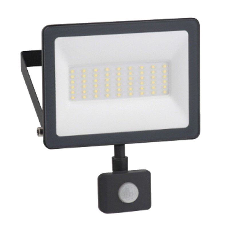 LED prožektorius SCHNEIDER Mureva, 50 W, 220-240 V, 4000 K, IP44, 5000 lm, su judesio davikliu, 215 x 221 x 31 mm, IMT47220