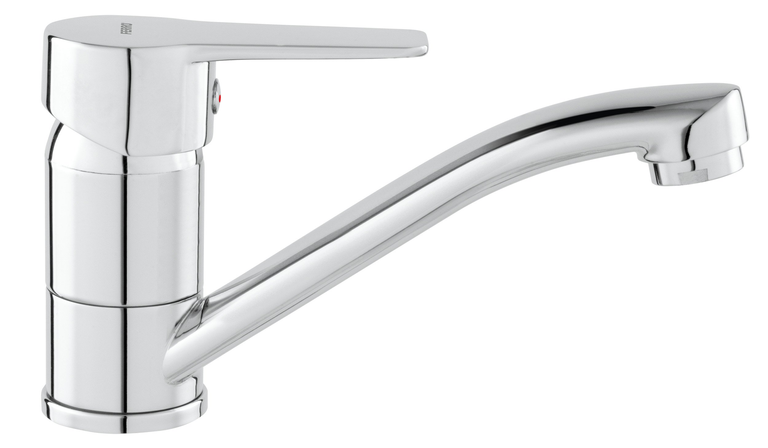 Praustuvo maišytuvas FERRO Rennto, pasukamas snapas, chromuotas, BNT2A