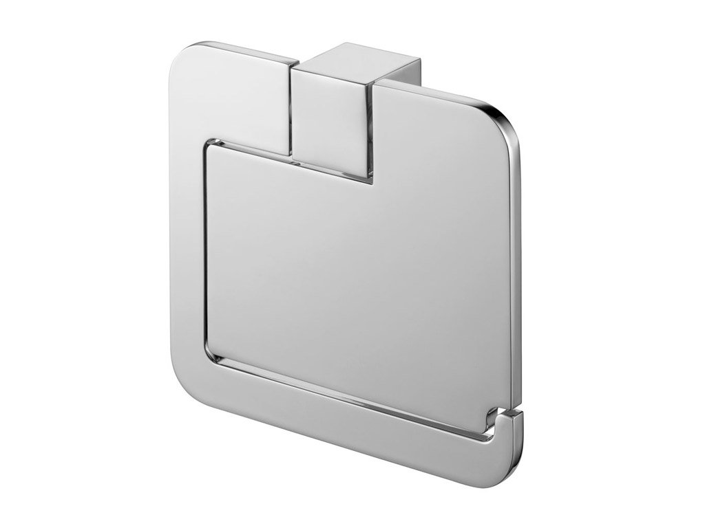 Tualetinio popieriaus laikiklis BISK Futura Silver Red Dot, pakabinamas, uždaras, chromo spl.