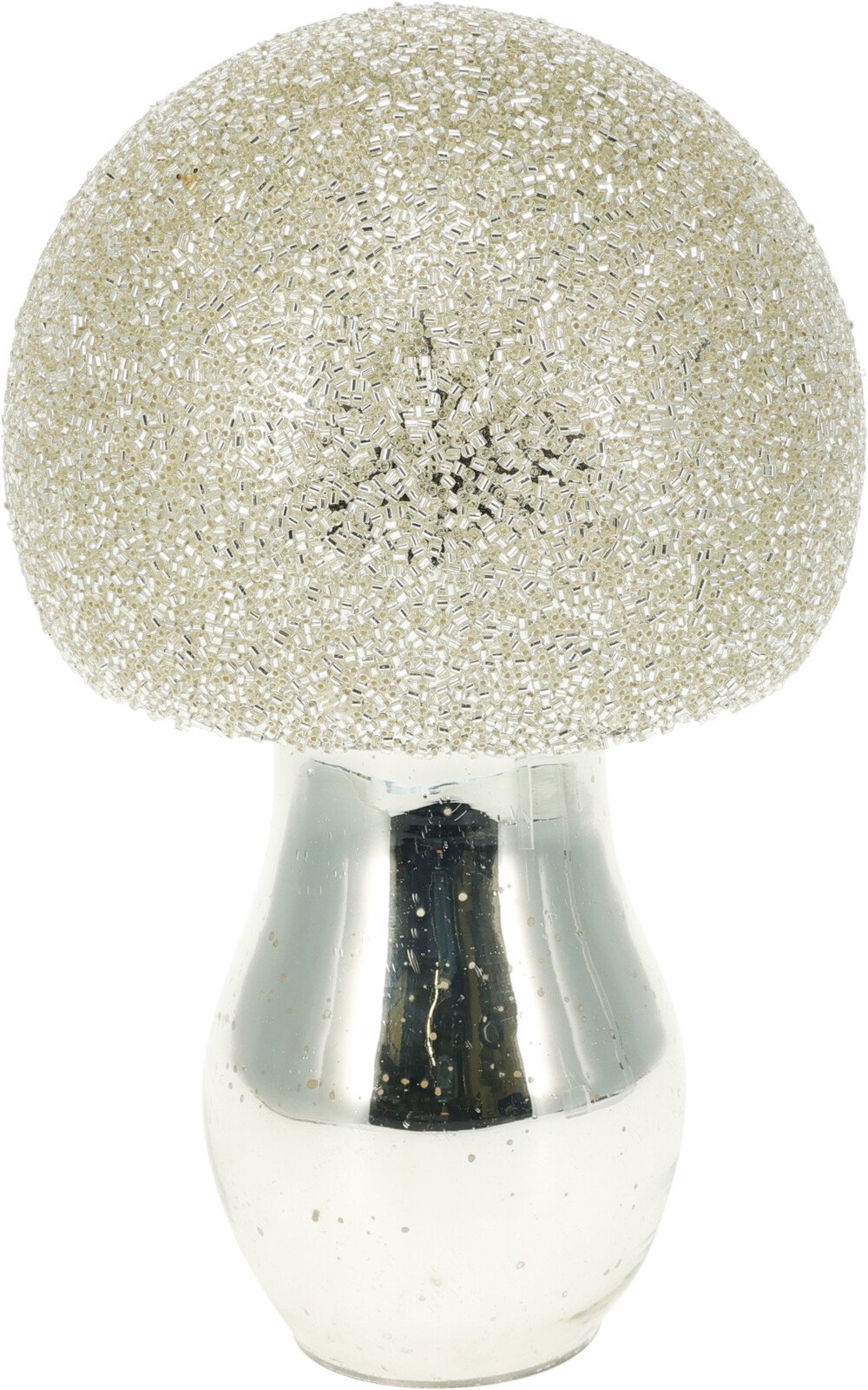 Dekoracija Grybas, stiklas, sidabro sp., 13 x 13 x 20 cm