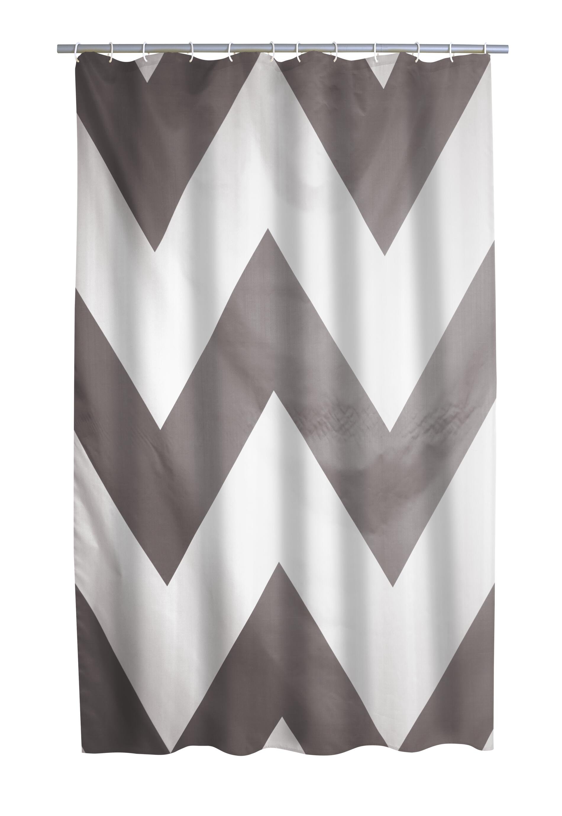 Vonios užuolaida RIDDER Pico, 180 x 200 cm, tekstilinė, pilka, 100% poliesteris, 4104307