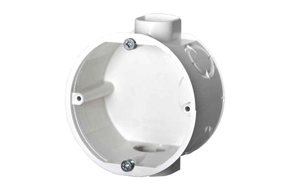 Montažinė dėžutė LIREGUS Įid-66-001-01, 42 mm, p/t, su medsraigčiais, sujungiama