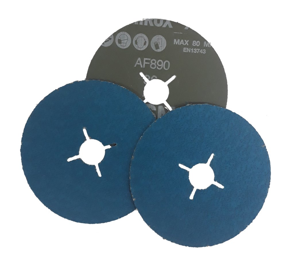 Šlifavimo fibro diskas DEERFOSE, 125 mm, P80, keramikos pagrindu