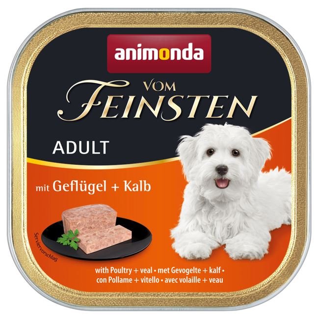 Konservuotas šunų ėdalas VOM FEINSTEN Classic, su paukštiena ir veršiena, 150g