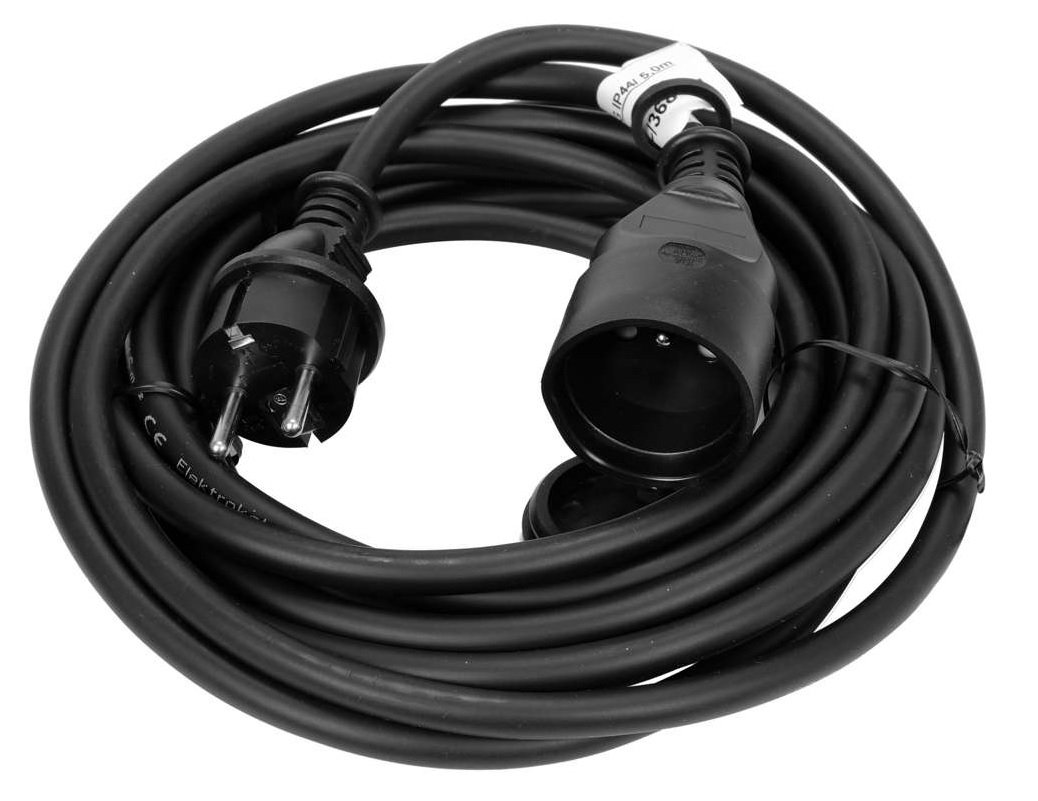 Ilgiklis ORRO, 1 lizd., 5 m, su įž., be jungiklio, 3x1,5 mm, juodos sp., 53140