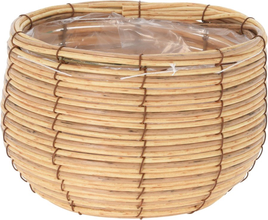 Lauko vazonas, pintas, rudos sp., 30,5 x 30,5 x 16 cm.