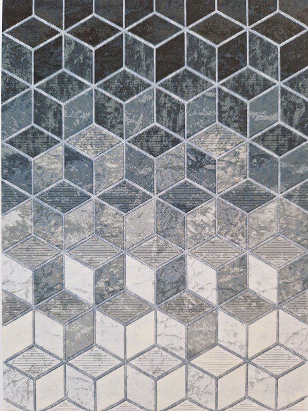 Kilimas ARGENTUM, 160 x 230 cm, 100% polipropilenas, pilkos/mėlynos  sp., Belgija, 634886656040