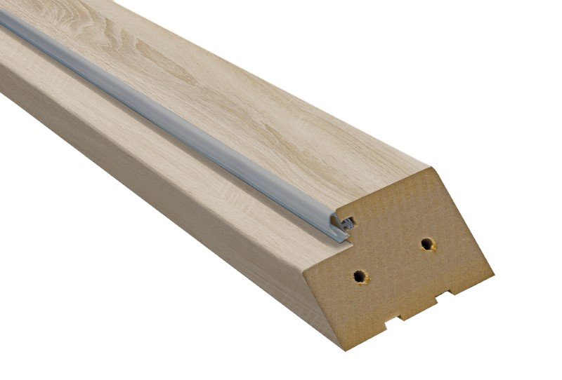 Laminuotų durų su užlaida stakta VOSTER, horizontali, spalva Sonoma oak, matmenys 844 x 90 x 44 mm, 1 vnt.