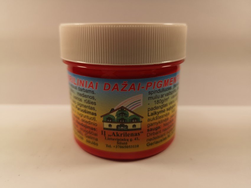 Akriliniai dažai AKRILEN, šv. raudonos sp., 120 ml