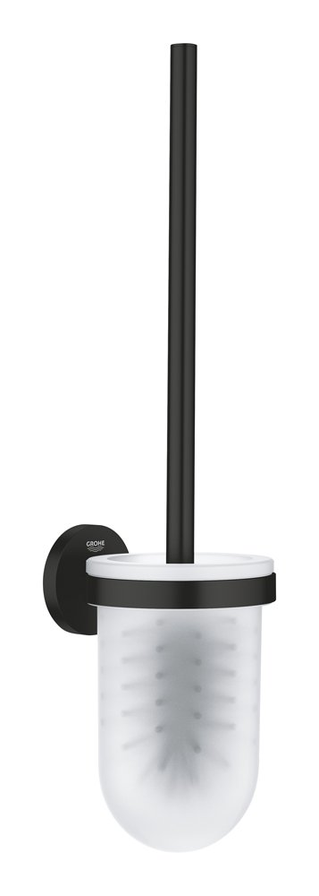 Tualeto šepetys GROHE Quickfix Start, pakabinamas, juodos matinės spalvos, montuojamas sukant arba klijuojant, 411852430