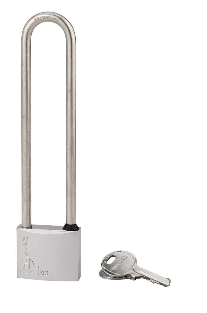 Pakabinama spyna THIRARD, chrom. žalv. korp., 1-40 mm, prailg.lank 130mm, 2 raktai, 293031