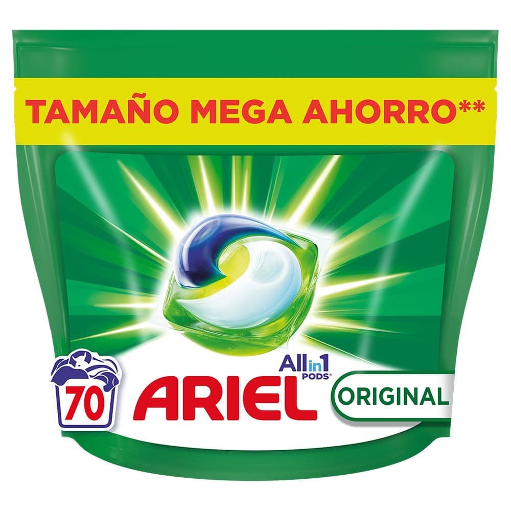 Skalbimo kapsulės ARIEL Original, 70 vnt.