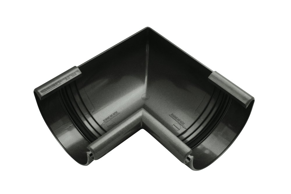 Latako kampas MARLEY, vidinis, 90° 100mm, antracito metalo spalva, 360263