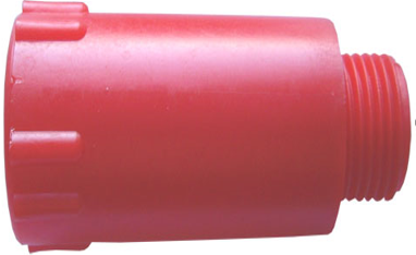 Aklė su sriegiu GALLAPLAST PP-R, ilga, 1/2, raudona