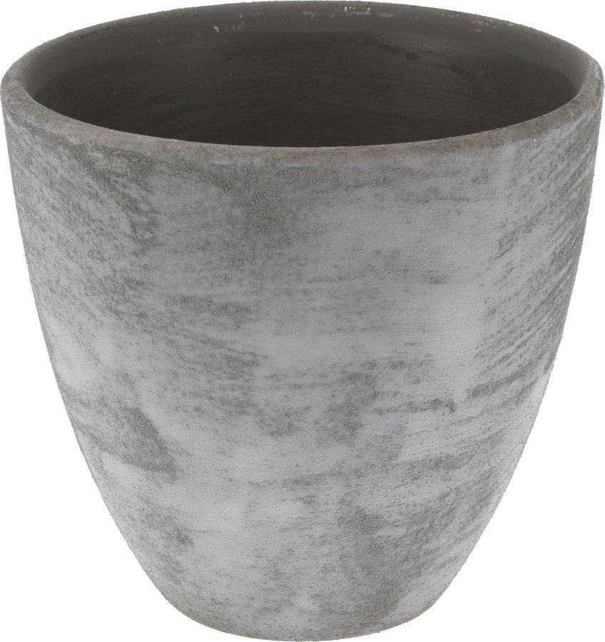 Keraminis lauko vazonas, pilkos sp., 20 x 20 x 19 cm.