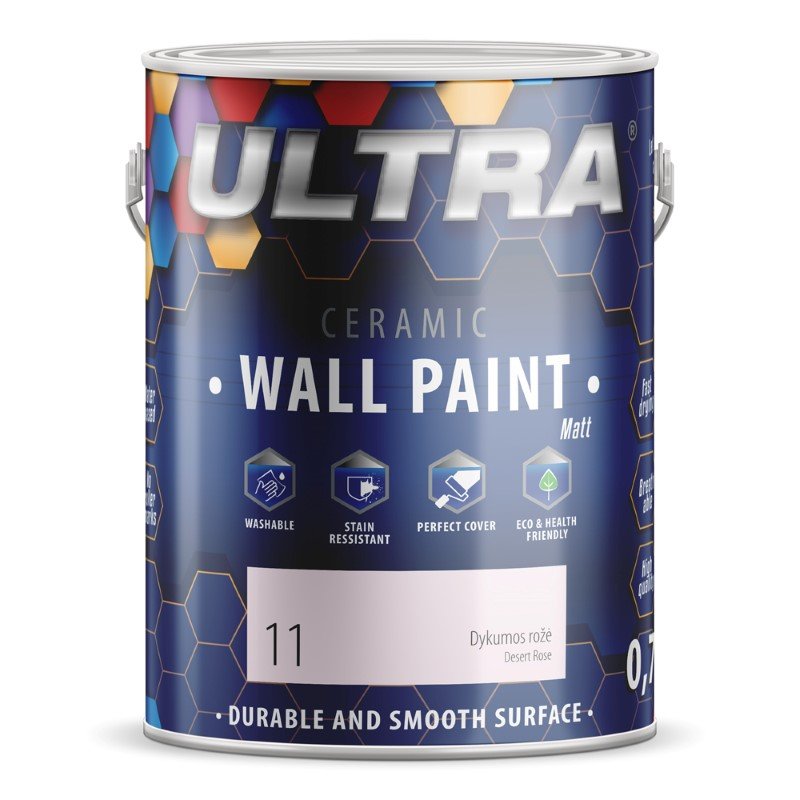Interjero dažai ULTRA Ceramic, 0,7 l, Dykumos rožė sp. (11)