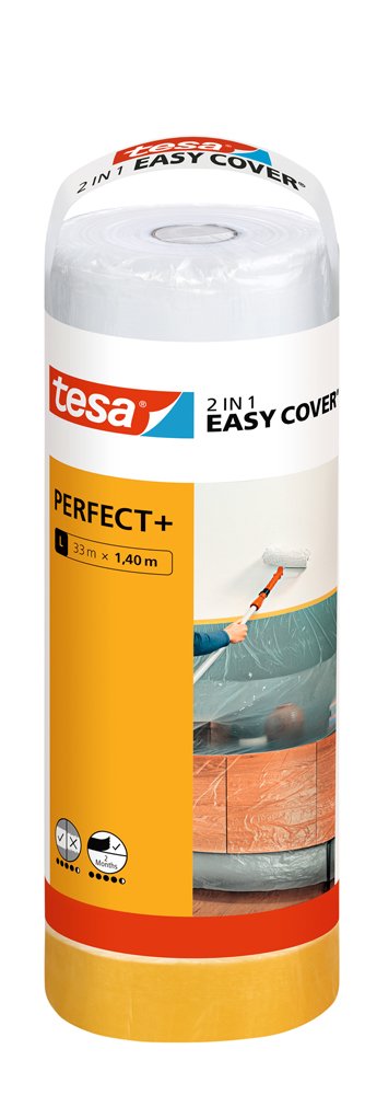 Apsauginė plėvelė TESA 56574 Perfect+, 33m x 1,40m, su dažymo juosta