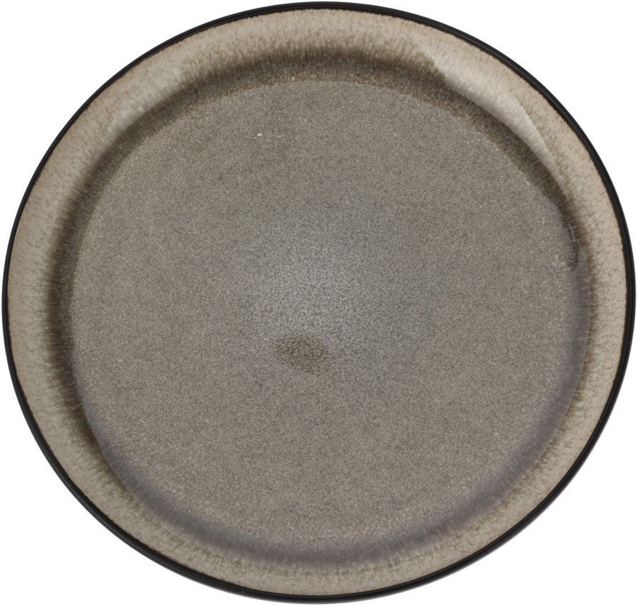 Lėkštė, keraminė, skersmuo 20 cm, rudos sp.