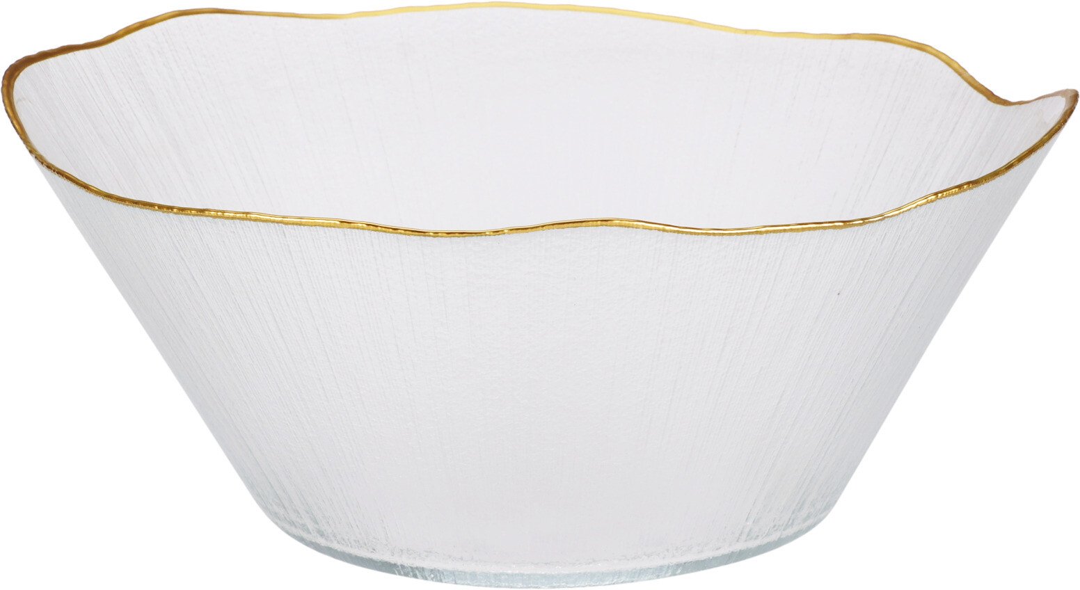 Dubuo, skaidrus, paauksuotais kraštais, skersmuo 28 cm