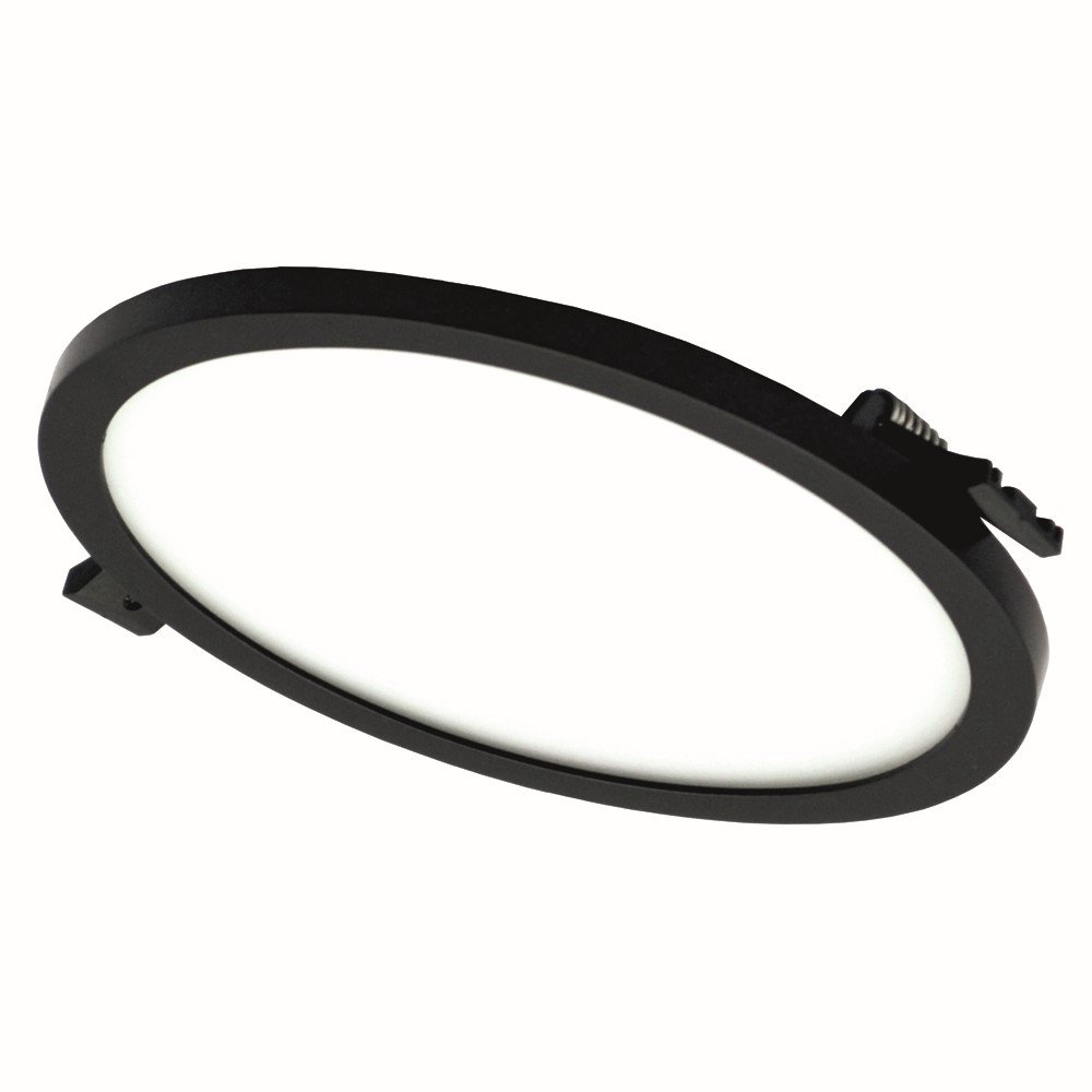 Montuojamas šviestuvas panelė TOPE Split, įl., LED 22W, 3000K, 1772 lm, IP44, pjaunamos skylės matmenys 153 mm, siauras rėmelis, apvali, juodos sp., 6003000083