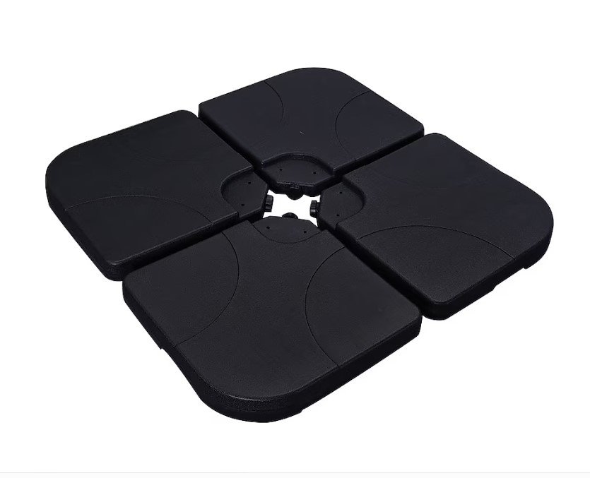 Sodo skėčio stovas NOVELLY HOME, HDPE, spl. juoda, 50x50x7,5 cm, XT3256