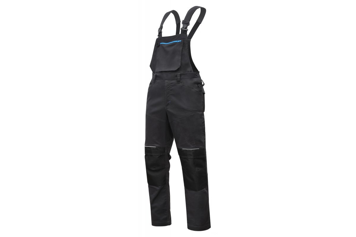Puskombinezonis HOGERT WORKWEAR Wurnitz, 60% poliesteris, 38% medvilnė, 2% elastanas, pilka spalva, XL (54) dydis, CE