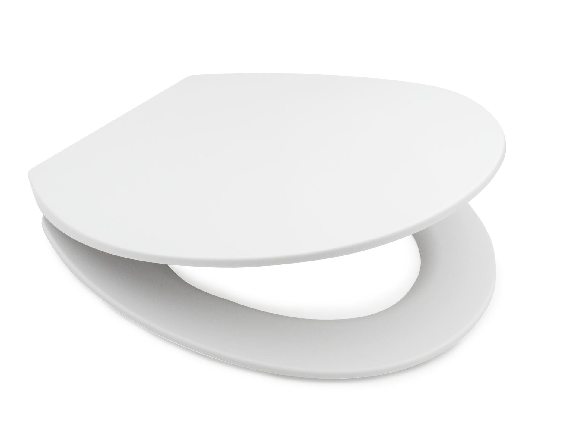 Klozeto dangtis RIDDER Memphis, duroplastas, lėtai nusileidžiantis, baltas matinis, su tvirtinimo elementais, 02217101