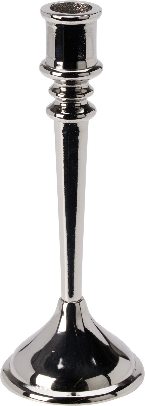 Žvakidė, aukštis 22 cm, tamsaus sidabro sp., aliumininė