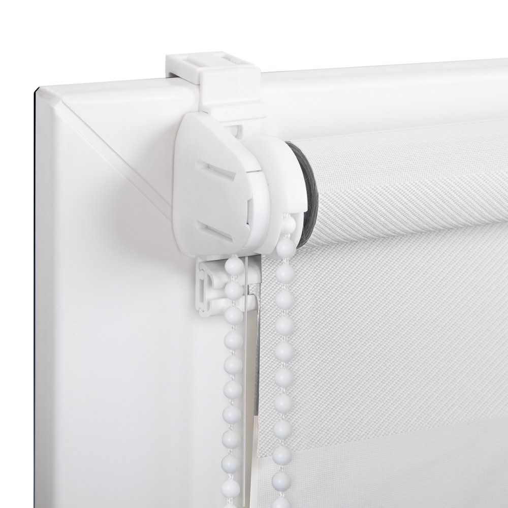 Ritininė užuolaida MARDOM DAY & NIGHT VELVET, 98,5 x 140 cm, spl. balta