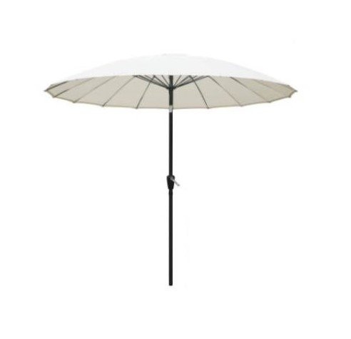 Sodo skėtis nuo saulės NCM003, su pakreipimo alkūne, stovu, Skersmuo: 270 cm, spalva: kreminė