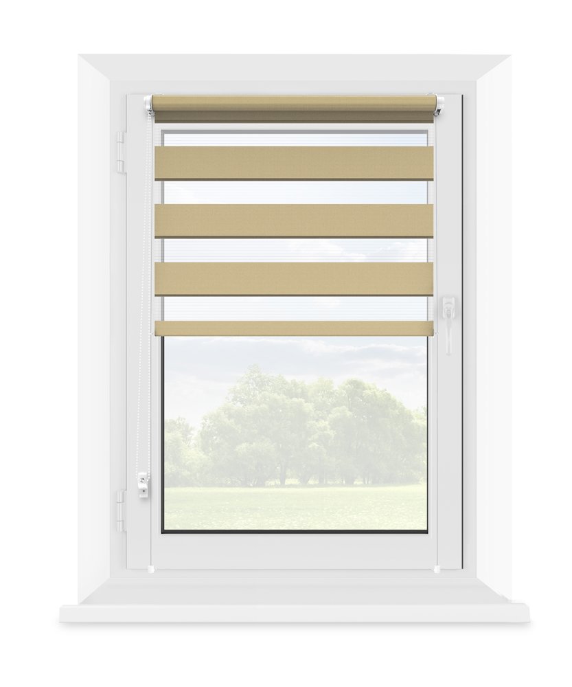 Ritininė užuolaida MARDOM Click Day & Night, 57 x 150 cm, latte spalvos